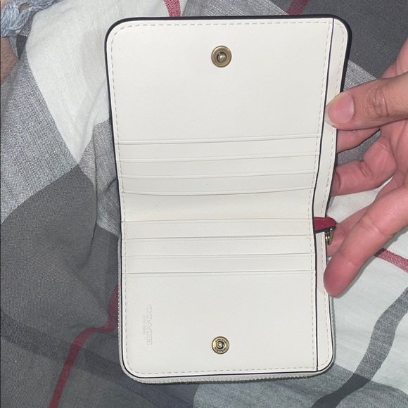 Coach Cherry Print Wallet - Cream and Red - Picture 2 of 5